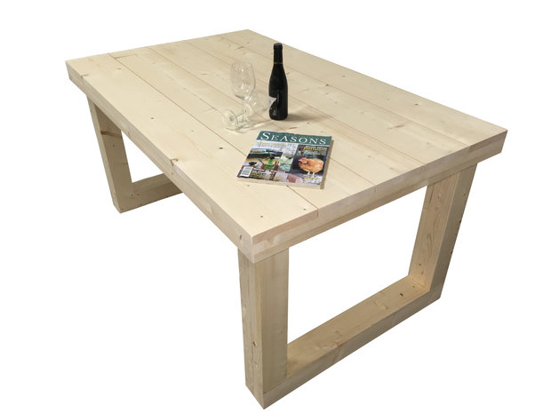 Steigerhout tafel bouwpakket met poot van steigerhout - Woodkit