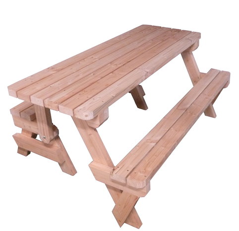 dutje Groen Berg Inklapbare Picknicktafel douglas hout 2 in 1 bouwpakket - Woodkit