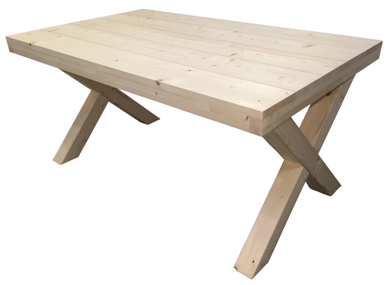 comfortabel kleermaker spuiten Steigerhout tafel bouwpakket met kruispoot van geschaafd steigerhout -  Woodkit
